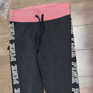 Victoria Secret Pink and Black Leggings